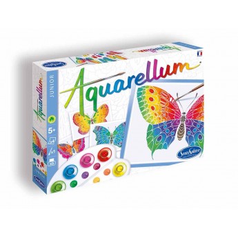 Motylki 4 obrazy do malowania i farby Aquarellum Junior, SentoSphere