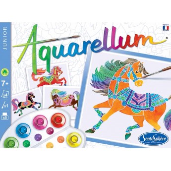 Aquarellum Junior Konie 4 obrazy A5 i farby 691