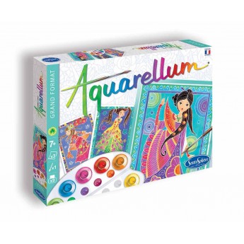 SentoSphere Aquarellum Glamour Girls 3 obrazy A4 + farby 6330