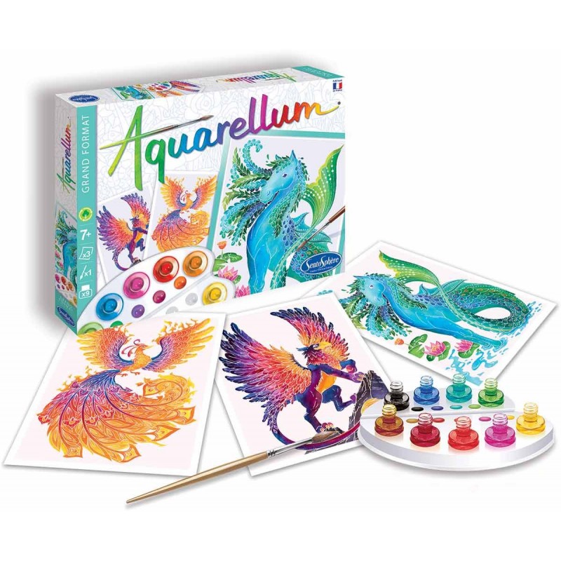 Aquarellum Mityczne Stworzenia 3 obrazy do malowania Aquarellum Mityczne Stworzenia 3 obrazy do malowania
