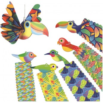 Egzotyczne Ptaki papierowe zwierzęta do składania CL174