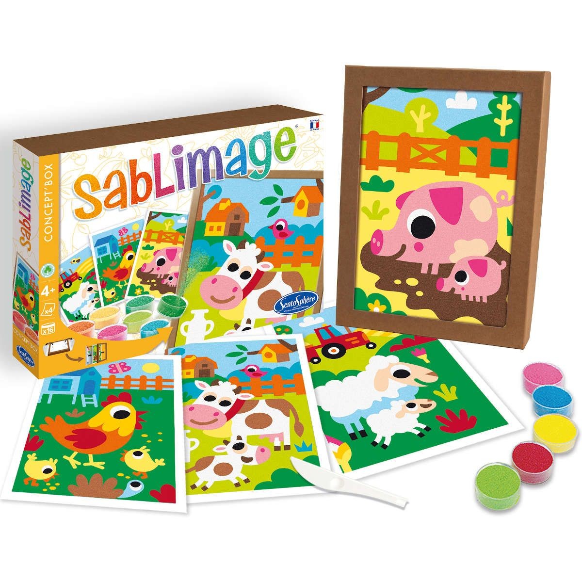 Sablimage Farma 4 obrazki piaskowe do malowania, SentoSphere