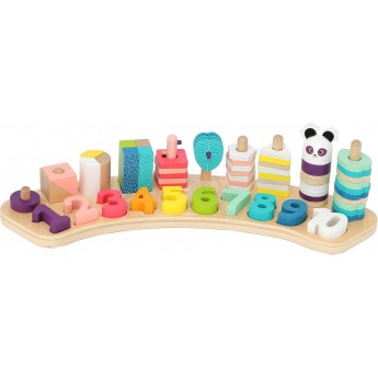 Drewniana nakładanka do liczenia do 10 – 65 elementów, 2+ Vilac