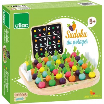Vilac Sudoku warzywny gra drewniana 2157