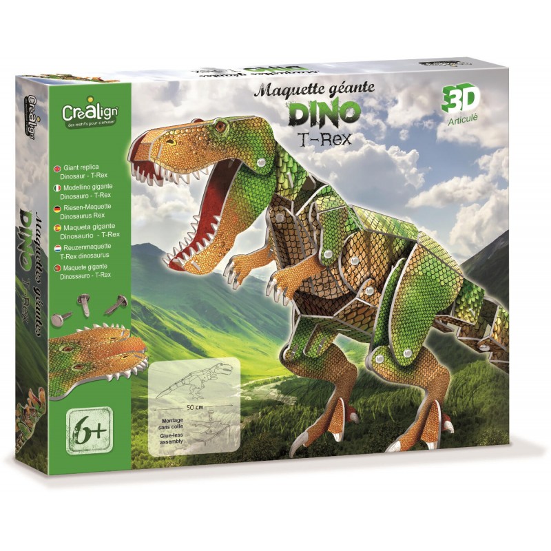 T-Rex duża makieta do złożenia dla dzieci Crea Lign' | Dadum T-Rex duża makieta do złożenia dla dzieci Crea Lign' | Dadum