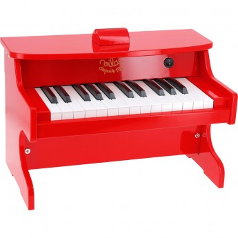 Vilac Pianino elektroniczne drewniane czerwone 8372