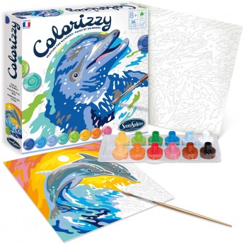 SentoSphere COLORIZZY Delfiny malowanie po numerach 4509