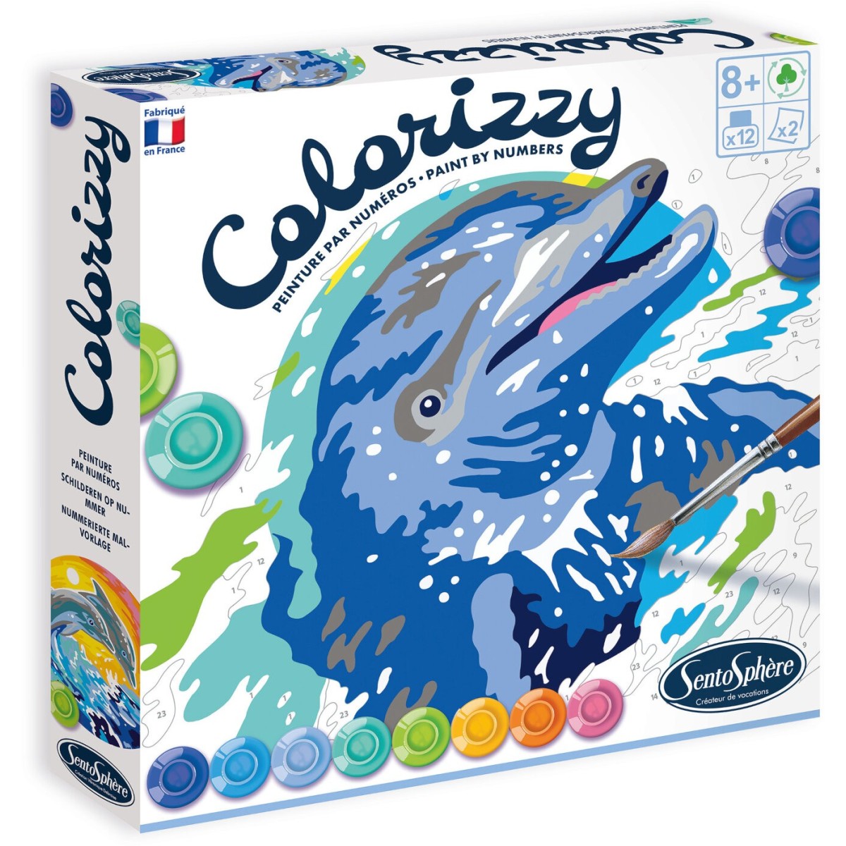 SentoSphere COLORIZZY Delfiny malowanie po numerach 4509