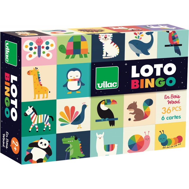Vilac Gra bingo drewniana Zwierzęta Rainbow +2 lat Vilac Gra bingo drewniana Zwierzęta Rainbow +2 lat