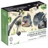 3 puzzle 200 Dinozaury z plakatami, Vilac
