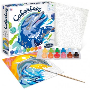 SentoSphere COLORIZZY Delfiny malowanie po numerach 4509
