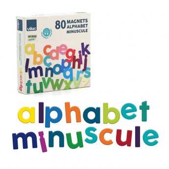 Vilac Magnesy drewniane Alfabet - małe litery 80szt