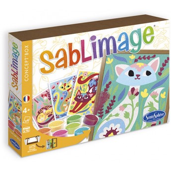 SentoSphere Sablimage Romantyczne Koty 4 obrazki piaskowe 8823