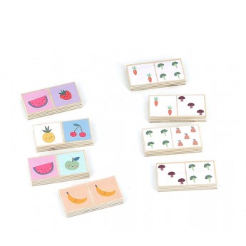 Vilac Domino drewniane dwustronne Owoce