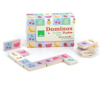 Vilac Domino drewniane dwustronne Owoce