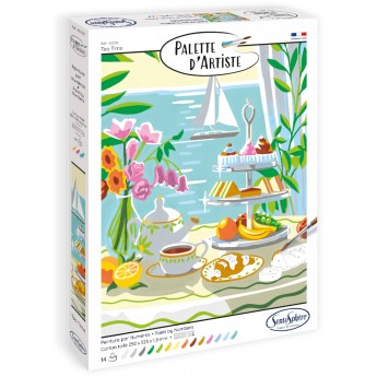 Malowanie po numerach "Czas na herbatę" dla dorosłych, SentoSphere