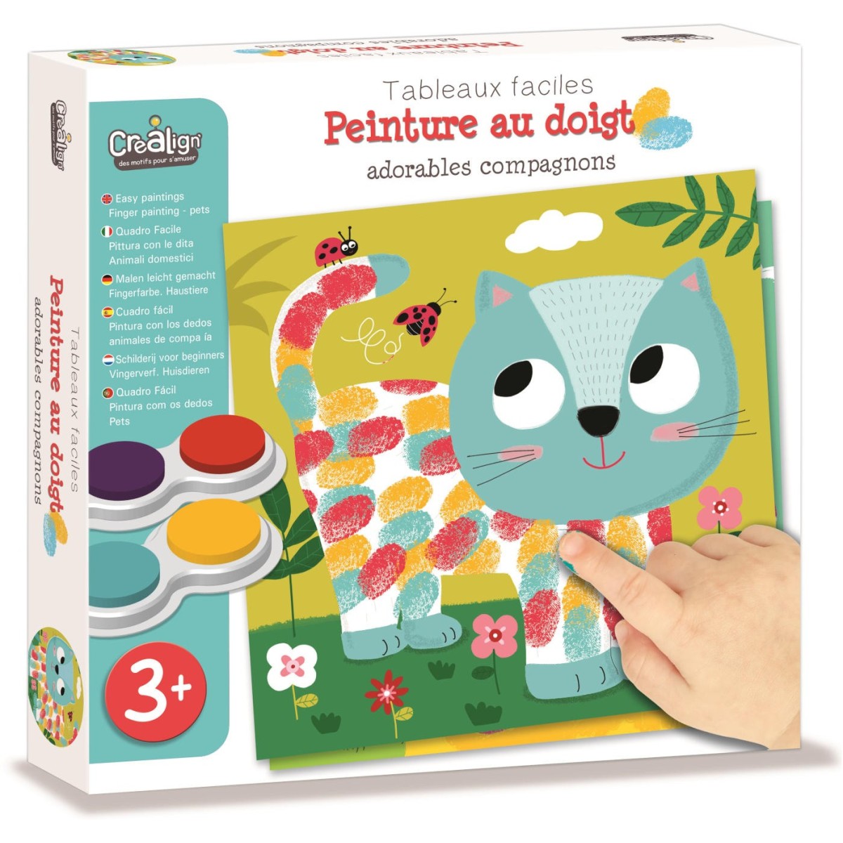 Zestaw plastyczny malowanie palcami  zabawka +3, Crea Lign' | Dadum