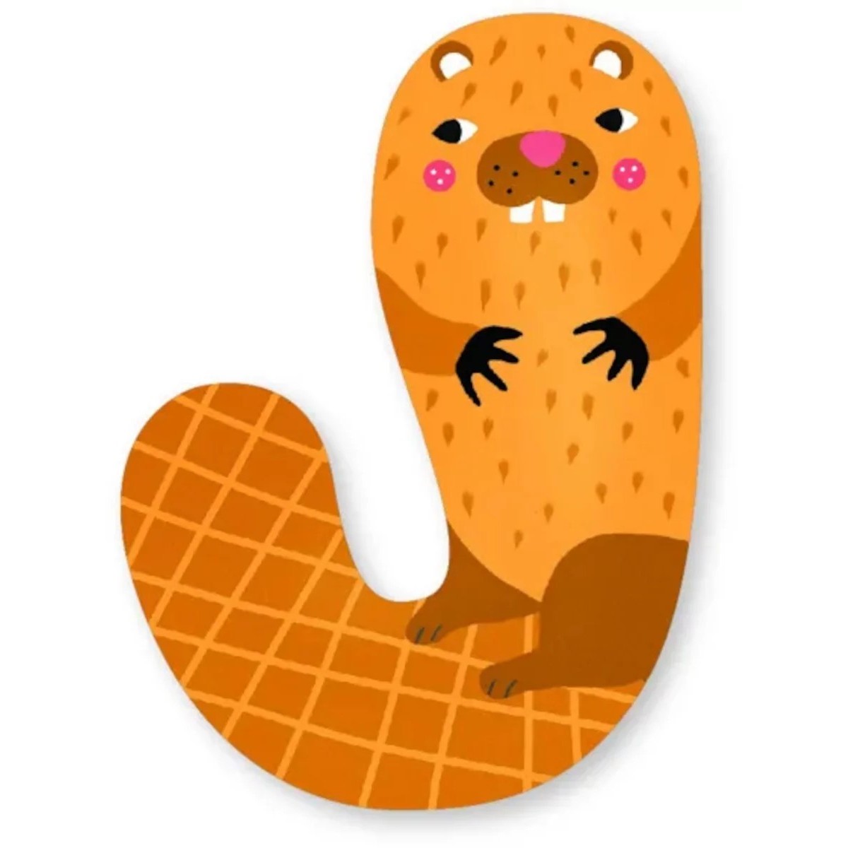 Drewniana literka J do pisania imienia i nauki liter, Vilac