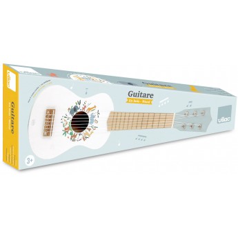 Vilac Gitara biała drewniana klasyczna dla dzieci