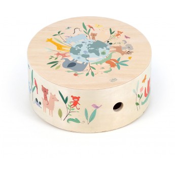 Bęben cajon "Zwierzęta Świata" Vilac 7113