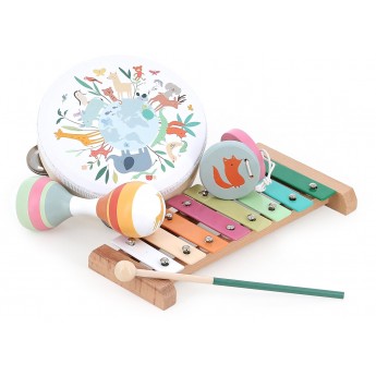 Zestaw instrumentów muzycznych "Zwierzęta Świata" Vilac 7114