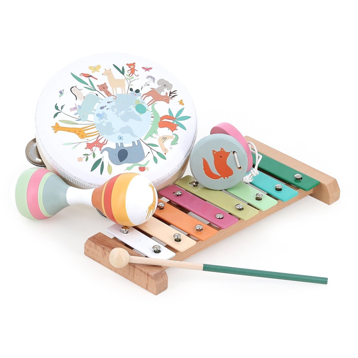 Zestaw instrumentów muzycznych "Zwierzęta Świata" Vilac 7114