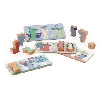 4 klasyczne gry planszowe dla 2-latków Vilac 7117