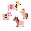 Zabawne Zwierzęta z Farmy klocki drewniane magnetyczne Vilac 7116