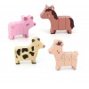 Zabawne Zwierzęta z Farmy klocki drewniane magnetyczne Vilac 7116