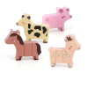 Zabawne Zwierzęta z Farmy klocki drewniane magnetyczne Vilac 7116