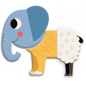 Puzzle magnetyczne Sawanna układanki 3-elementowe Vilac 7624