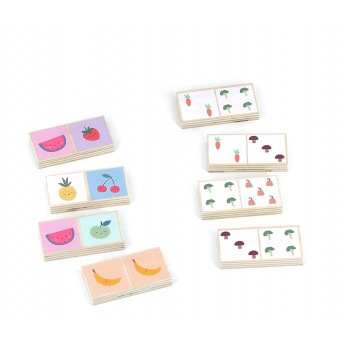 Vilac Domino drewniane dwustronne Owoce