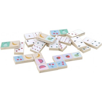 Vilac Domino drewniane dwustronne Owoce