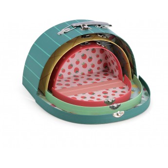 Vilac Zestaw 3 walizek kartonowych Owoce