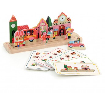 Łamigłówka magnetyczna "Miasto" od 5 lat Vilac 7627