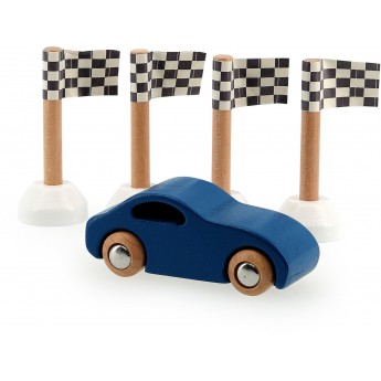 Garaż drewniany vintage z windą i autkiem Vilac 2351