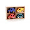 Vilac zestaw 4 drewnianych samochodzików miejskich 2370