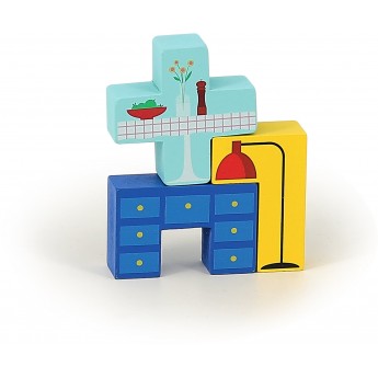 Drewniana gra logiczna +5 "Przeprowadzka" Vilac 7635