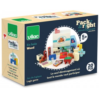 Drewniana gra logiczna +5 "Przeprowadzka" Vilac 7635