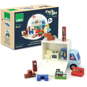 Drewniana gra logiczna +5 "Przeprowadzka" Vilac 7635
