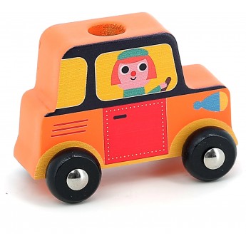 Nakładanka drewniana Laweta na 4 auta Vilac 7636