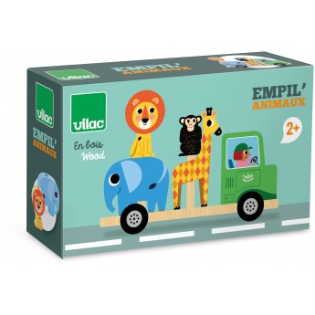 Nakładanka drewniana Ciężarówka ze Zwierzętami 7637