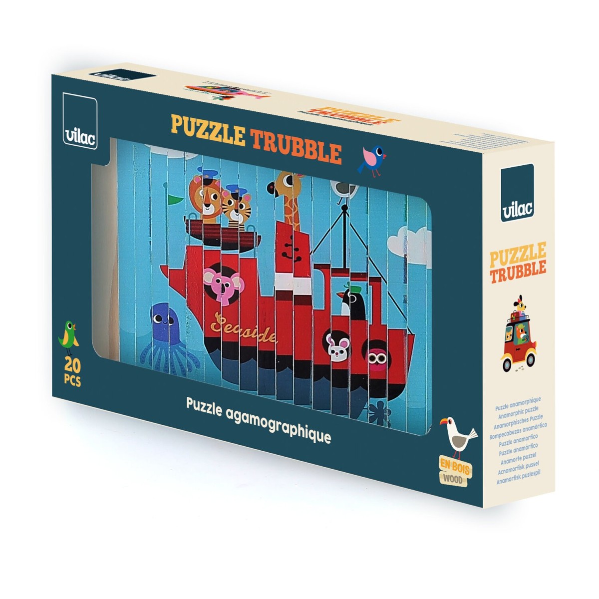 Puzzle 4-wymiarowe "Pojazdy" Vilac 7639