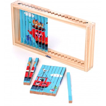 Puzzle 4-wymiarowe "Pojazdy" Vilac 7639