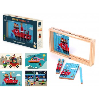 Puzzle 4-wymiarowe "Pojazdy" Vilac 7639