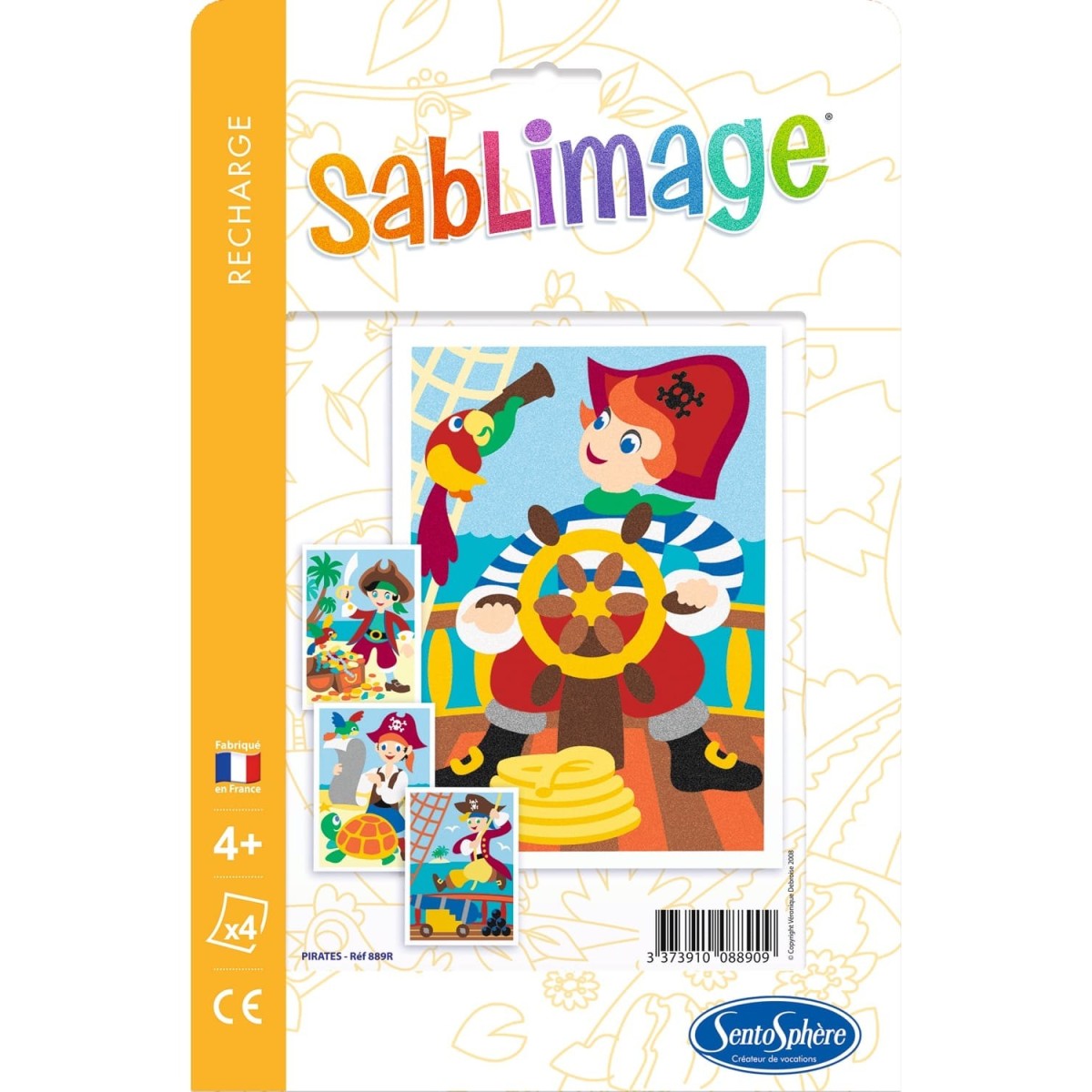 Piraci plansze do malowania piaskiem Sablimage, SentoSphere | Dadum