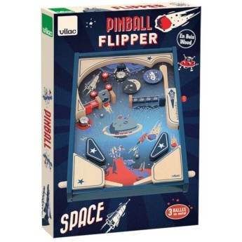 Vilac Flipper drewniany Kosmos gra zręcznościowa +5 | Dadum