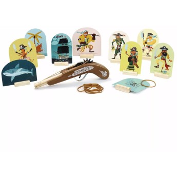 Vilac Piraci gra zręcznościowa +3 z pistoletem na gumki | Dadum