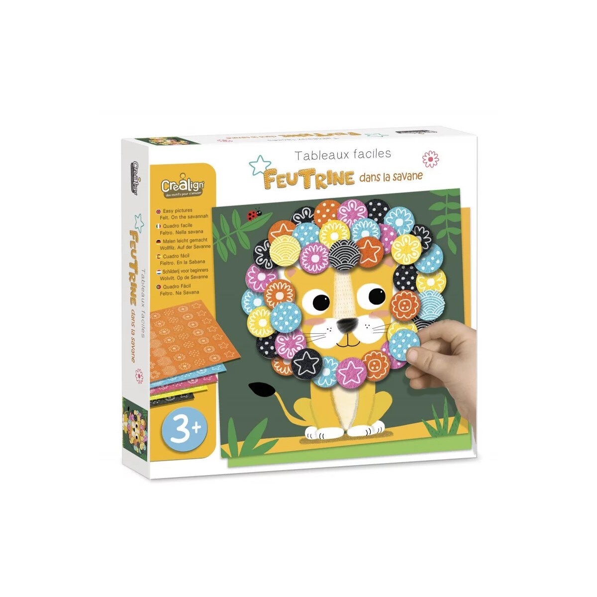 Crea Lign' Obrazy filcowe Sawanna zabawka plastyczna +3 | Dadum