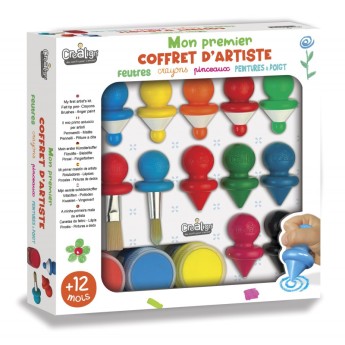 Zestaw artystyczny - kredki i flamastry dla rocznego dziecka CL222